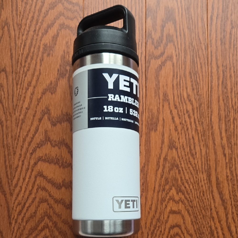YETI Rambler 18 oz Bottle in White and Black